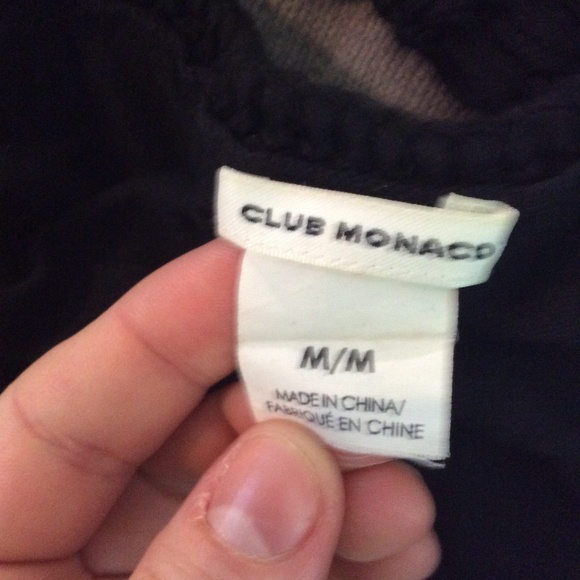 Club Monaco Crochet Neck Tank Top Black Medium - Picture 5 of 6